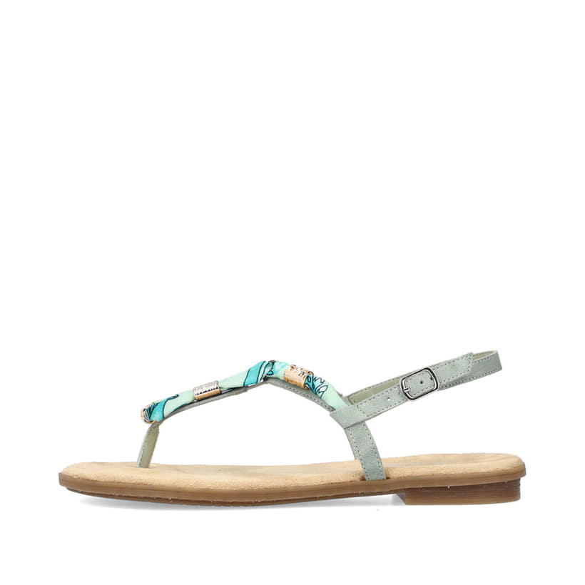 Rieker Artikelnummer 64208-52 Rieker Damen Riemchensandaletten mintgrün