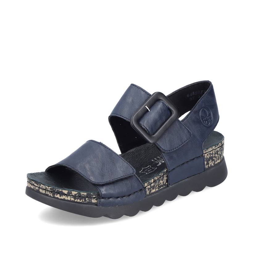Rieker Artikelnummer 64450-14 Rieker Damen Riemchensandalen Stahlblau