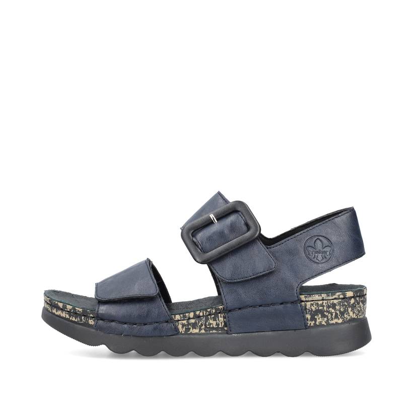 Rieker Artikelnummer 64450-14 Rieker Damen Riemchensandalen stahlblau