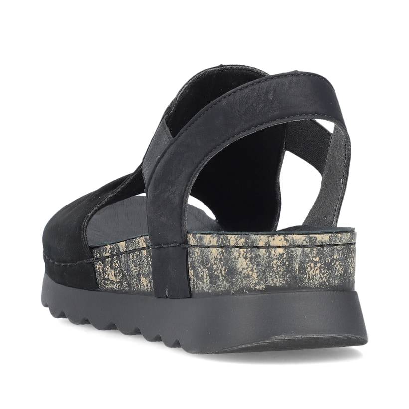 Rieker Artikelnummer 64463-01 Rieker Damen Riemchensandalen Asphaltschwarz