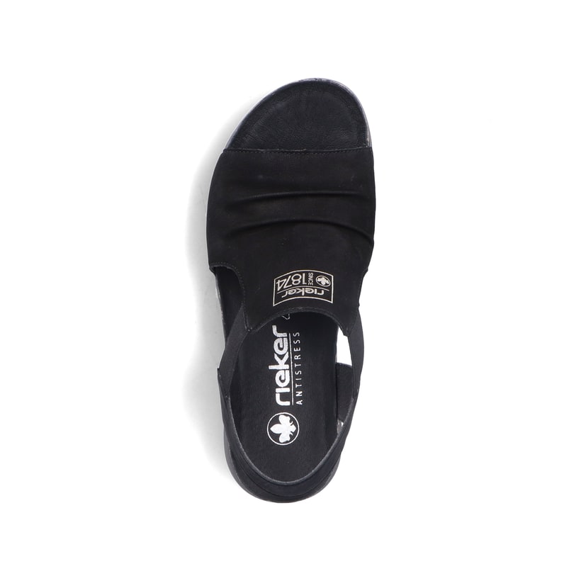 Rieker Artikelnummer 64463-01 Rieker Damen Riemchensandalen Asphaltschwarz