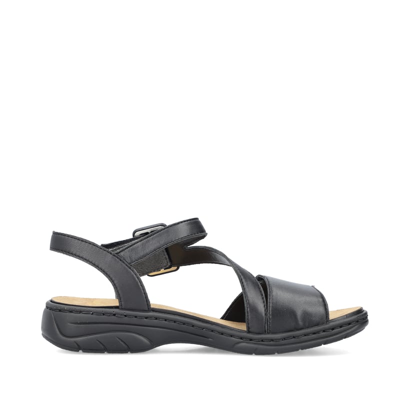 Rieker Artikelnummer 64561-00 Rieker Damen Riemchensandalen Asphaltschwarz
