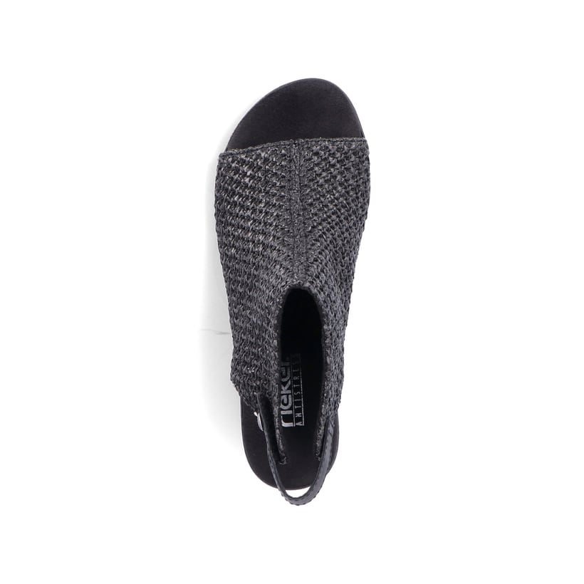 Rieker Artikelnummer 64670-00 Rieker Damen Riemchensandaletten Tiefschwarz