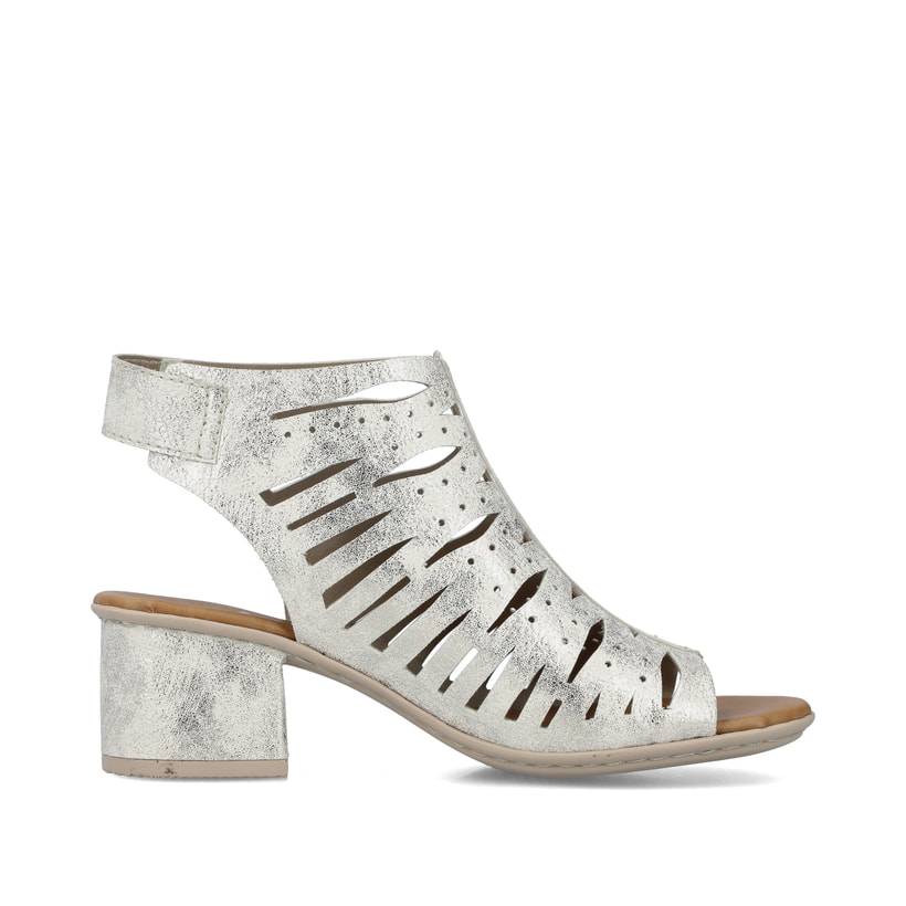 Rieker Artikelnummer 64676-60 Rieker Damen Riemchensandaletten Silber-metallic