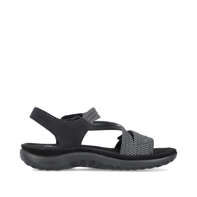 Rieker Artikelnummer 64870-00 Rieker Damen Riemchensandalen Asphaltschwarz