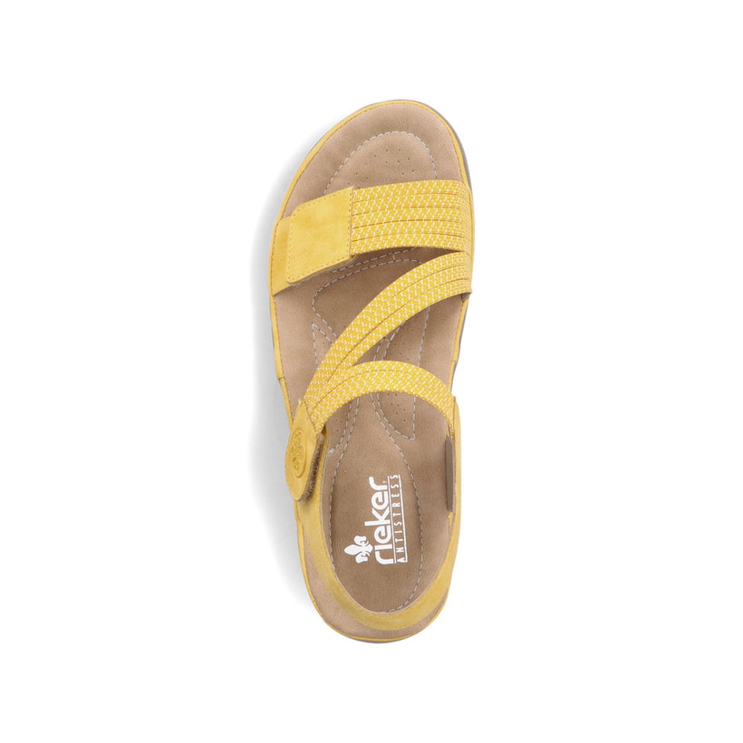 Rieker Artikelnummer 64870-68 Rieker Damen Riemchensandalen Zitronengelb