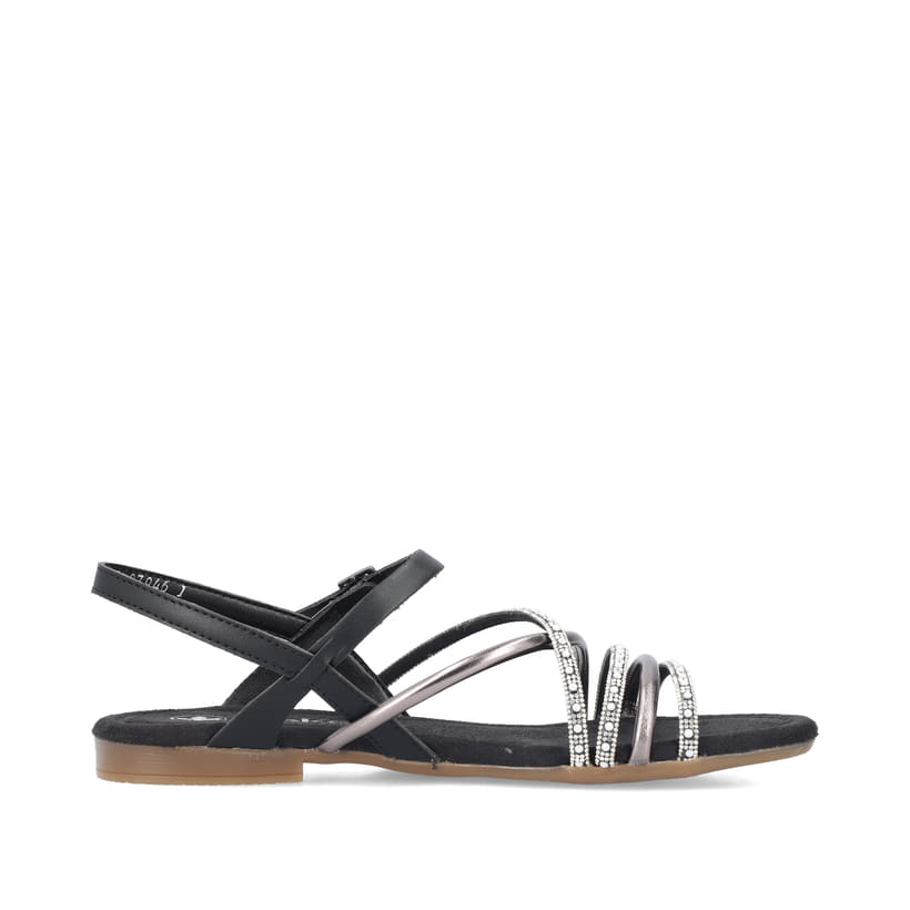 Rieker Artikelnummer 65262-00 Rieker Damen Riemchensandalen Tiefschwarz