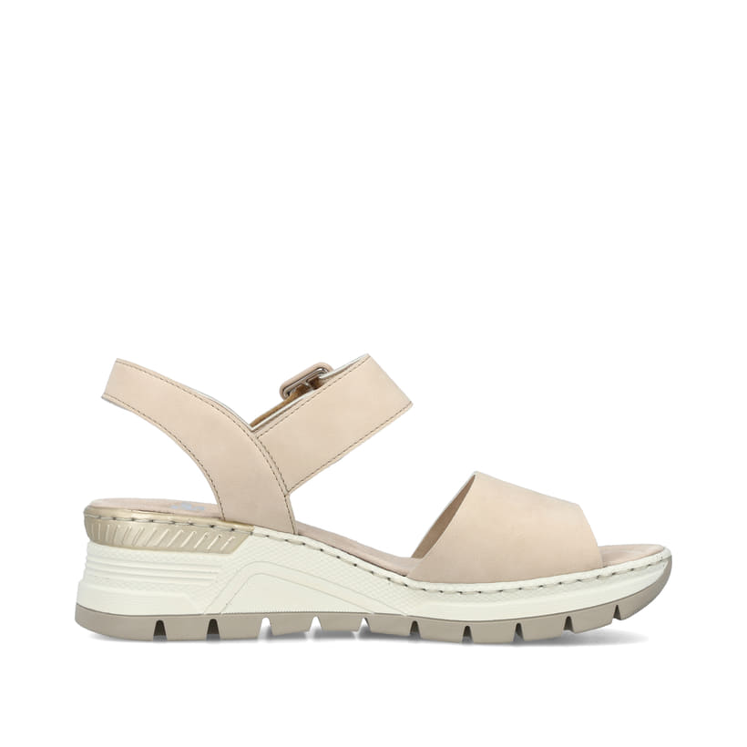 Rieker Artikelnummer 66466-60 Rieker Damen Keilsandaletten Champagner