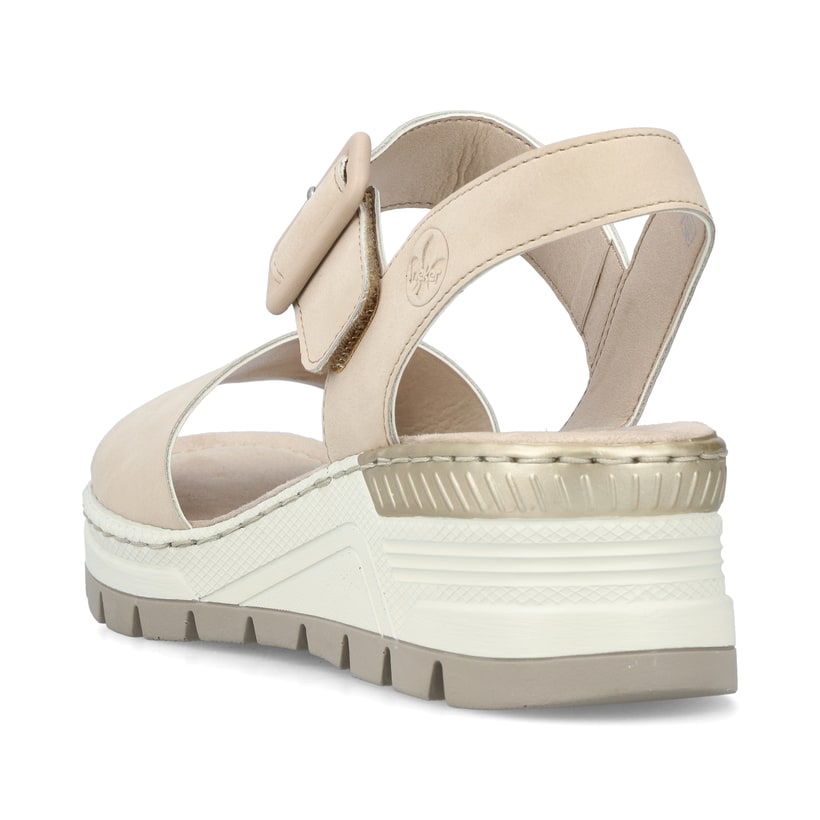 Rieker Artikelnummer 66466-60 Rieker Damen Keilsandaletten Champagner