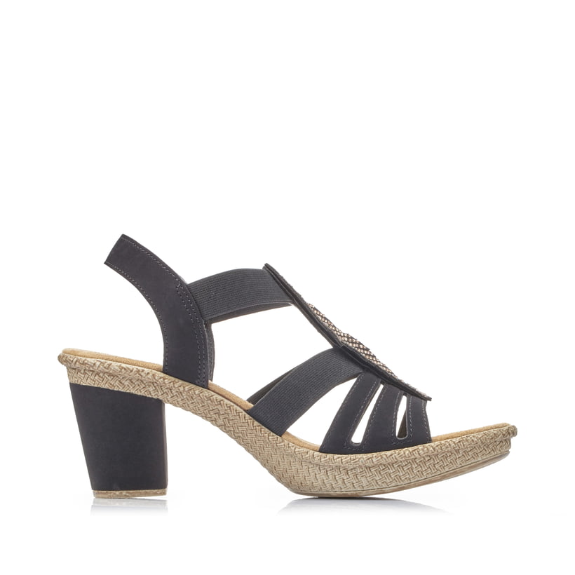 Rieker Artikelnummer 66526-00 Rieker Damen Riemchensandaletten Tiefschwarz