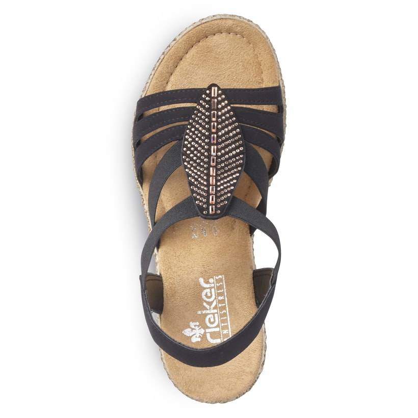 Rieker Artikelnummer 66526-00 Rieker Damen Riemchensandaletten Tiefschwarz