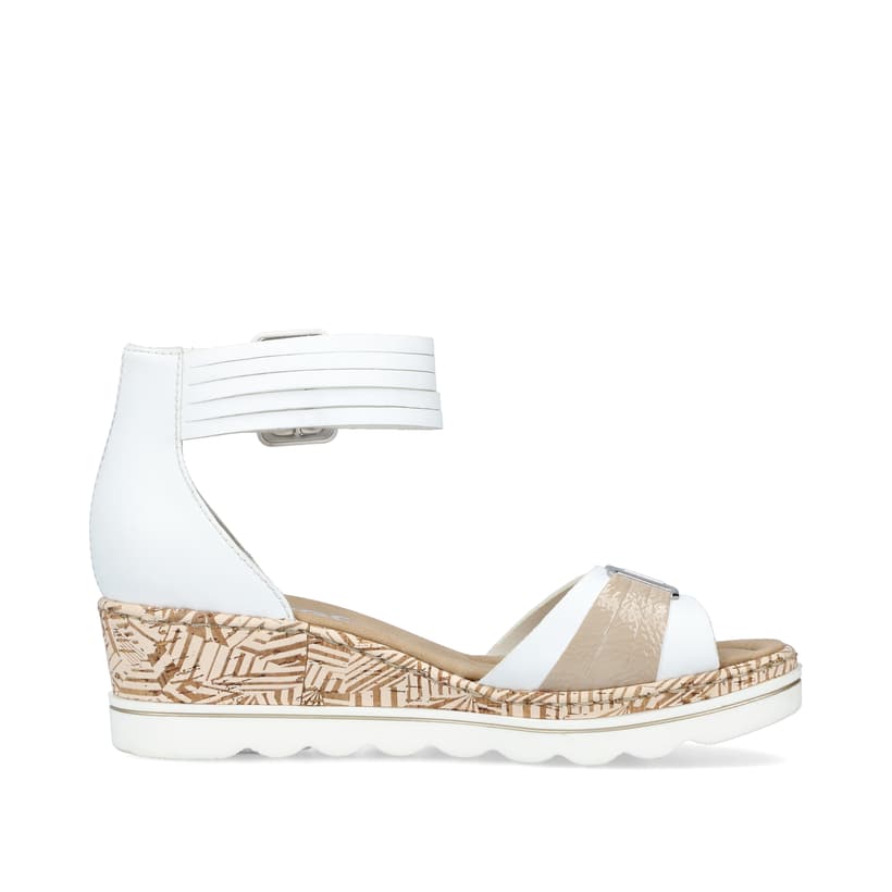 Rieker Artikelnummer 67191-80 Rieker Damen Keilsandaletten Lilienweiß