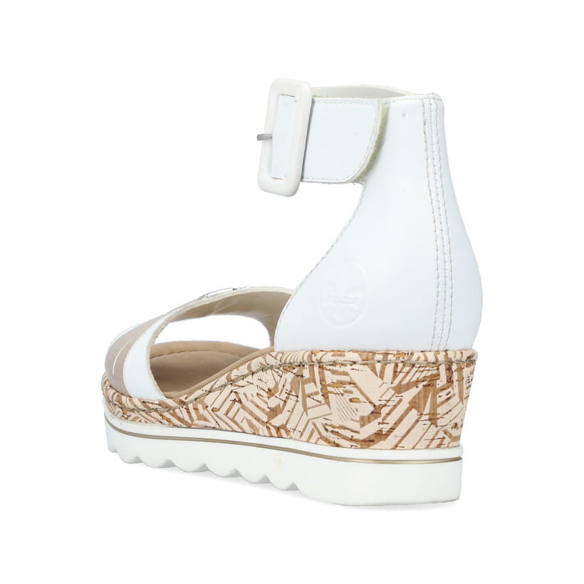 Rieker Artikelnummer 67191-80 Rieker Damen Keilsandaletten Lilienweiß