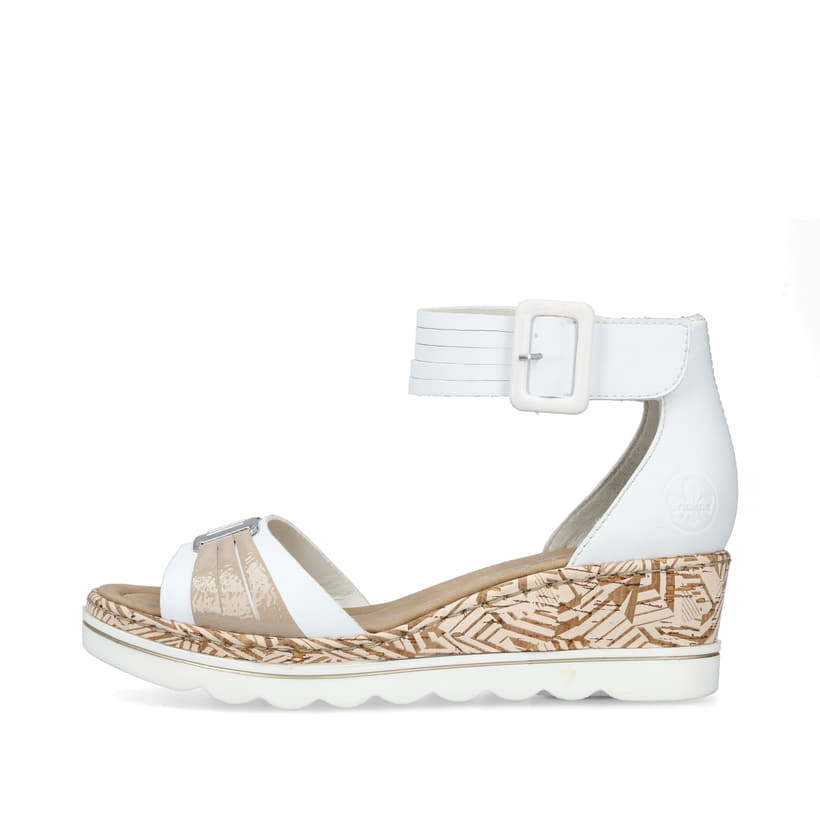 Rieker Artikelnummer 67191-80 Rieker Damen Keilsandaletten lilienweiß