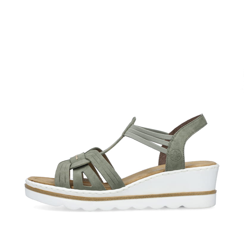 Rieker Artikelnummer 67459-52 Rieker Damen Keilsandaletten khakigrün