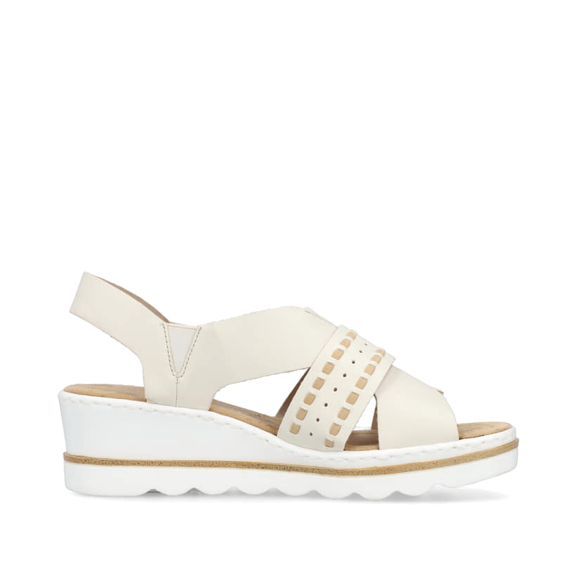 Rieker Artikelnummer 67489-60 Rieker Damen Keilsandaletten Hellbeige