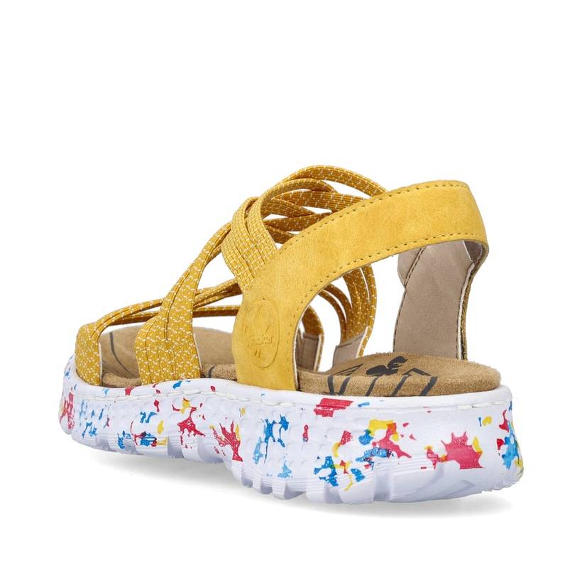 Rieker Artikelnummer 67898-68 Rieker Damen Trekkingsandalen Sonnenblumengelb-multi