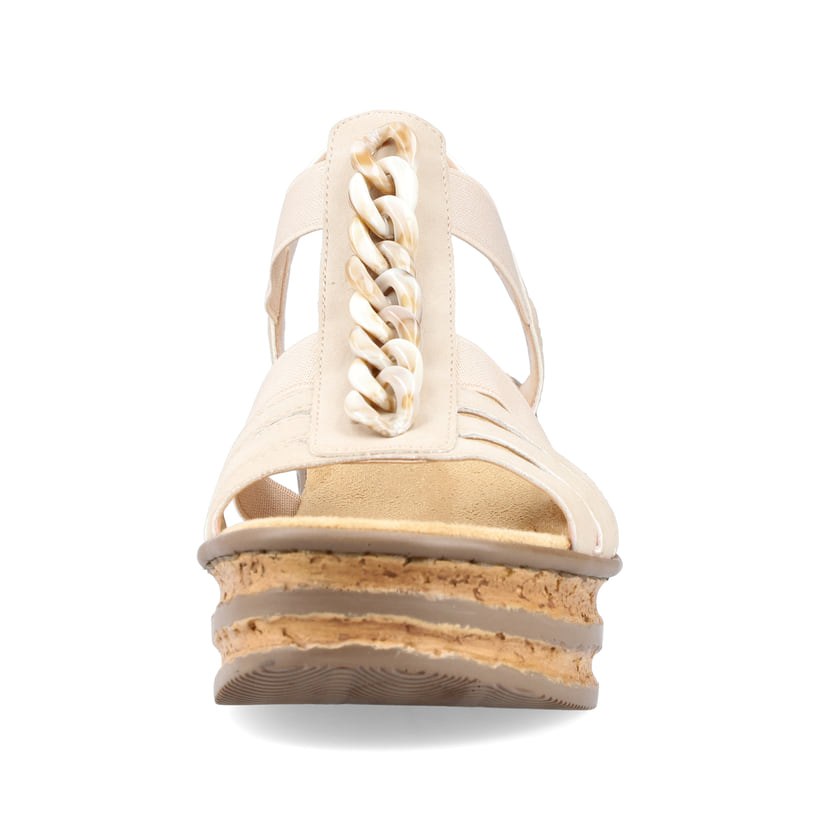 Rieker Artikelnummer 68159-60 Rieker Damen Keilsandaletten Cremebeige