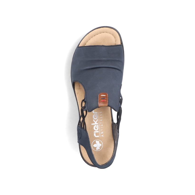 Rieker Artikelnummer 68175-14 Rieker Damen Keilsandaletten Stahlblau