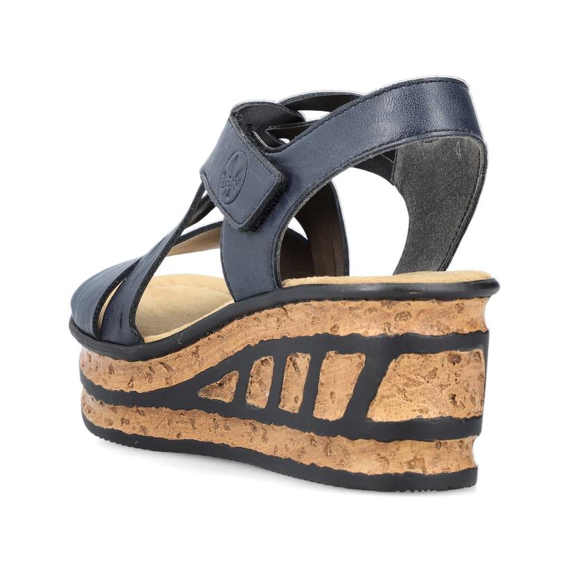 Rieker Artikelnummer 68179-14 Rieker Damen Keilsandaletten Schieferblau