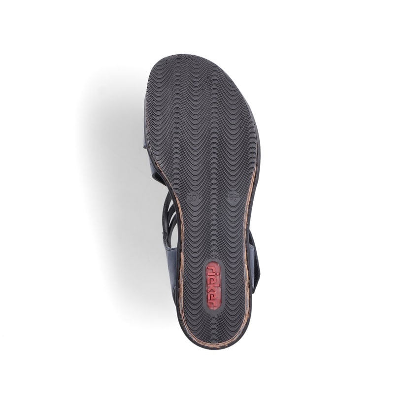 Rieker Artikelnummer 68179-14 Rieker Damen Keilsandaletten Schieferblau