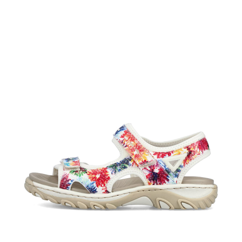 Rieker Artikelnummer 68666-90 Rieker Damen Trekkingsandalen geblümt-reinweiß