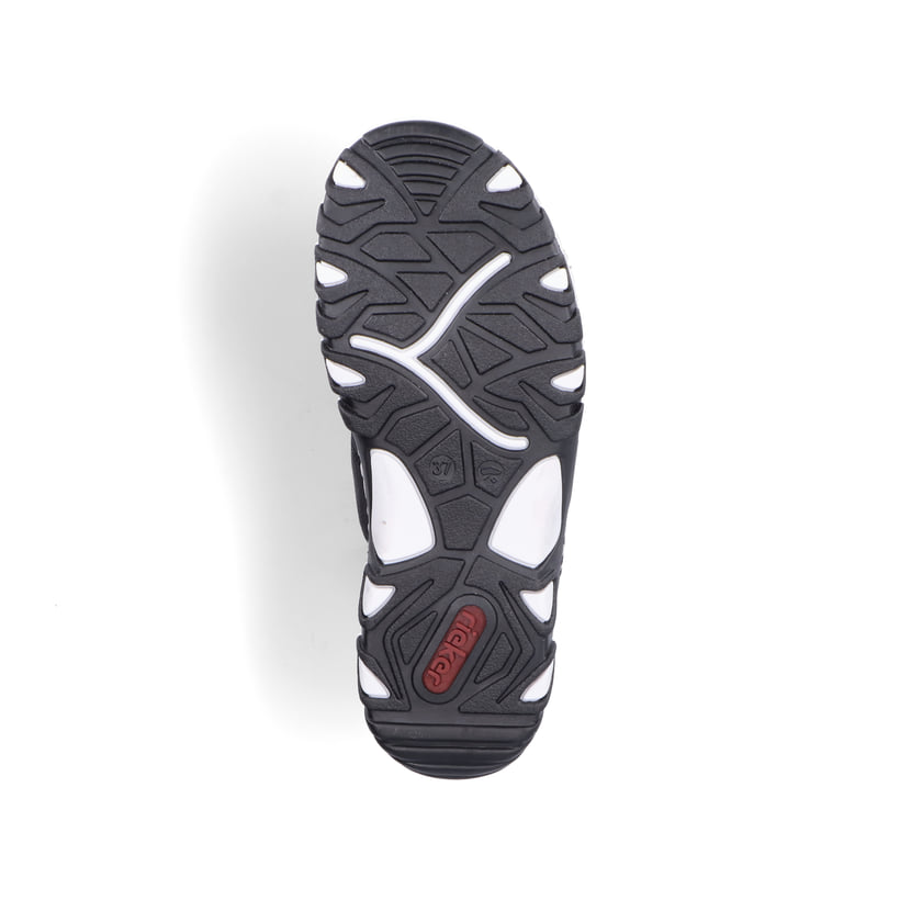 Rieker Artikelnummer 68680-00 Rieker Damen Pantoletten Asphaltschwarz