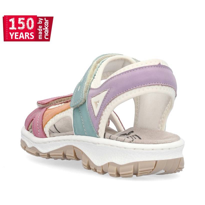 Rieker Artikelnummer 68866-92 Rieker Damen Trekkingsandalen Weiss-mehrfarbig