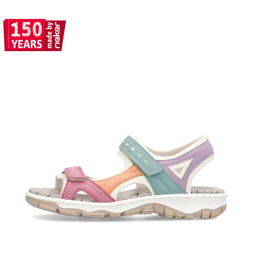 Rieker Artikelnummer 68866-92 Rieker Damen Trekkingsandalen weiss-mehrfarbig