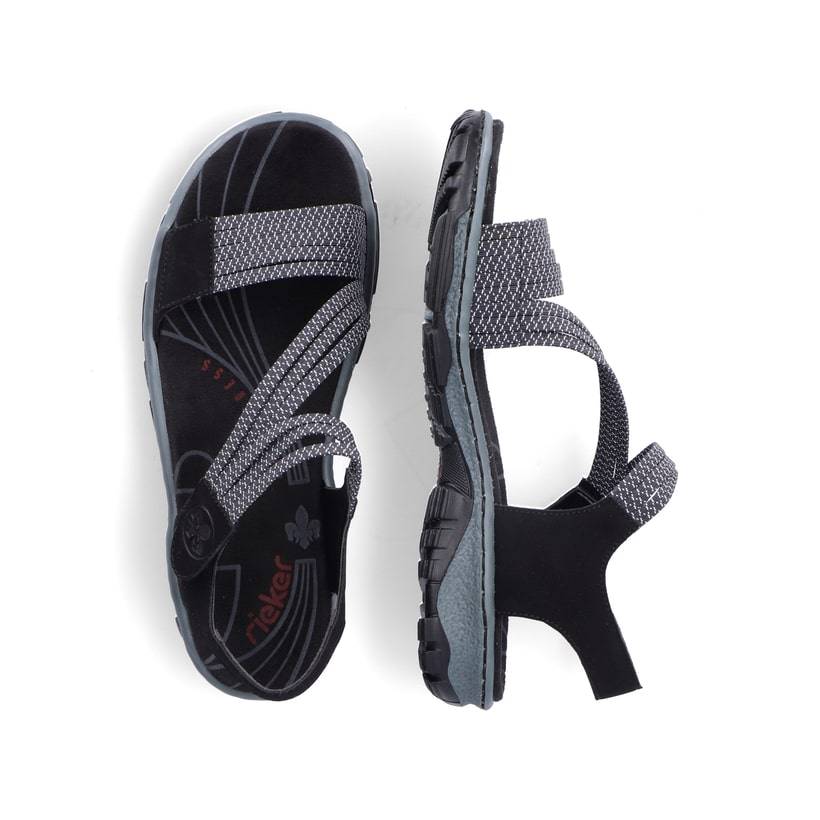 Rieker Artikelnummer 68871-00 Rieker Damen Trekkingsandalen Graphitschwarz
