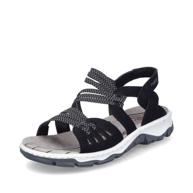 Rieker Artikelnummer 68882-00 Rieker Damen Trekkingsandalen Asphaltschwarz