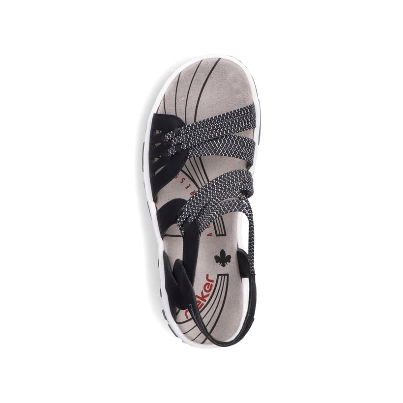 Rieker Artikelnummer 68882-00 Rieker Damen Trekkingsandalen Asphaltschwarz