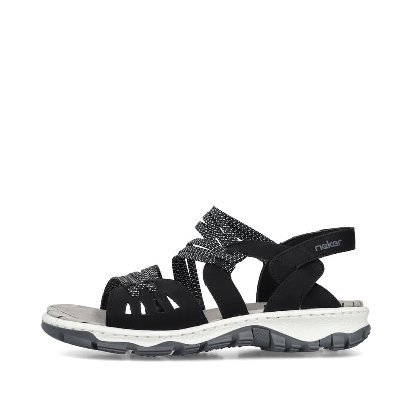 Rieker Artikelnummer 68882-00 Rieker Damen Trekkingsandalen Asphaltschwarz