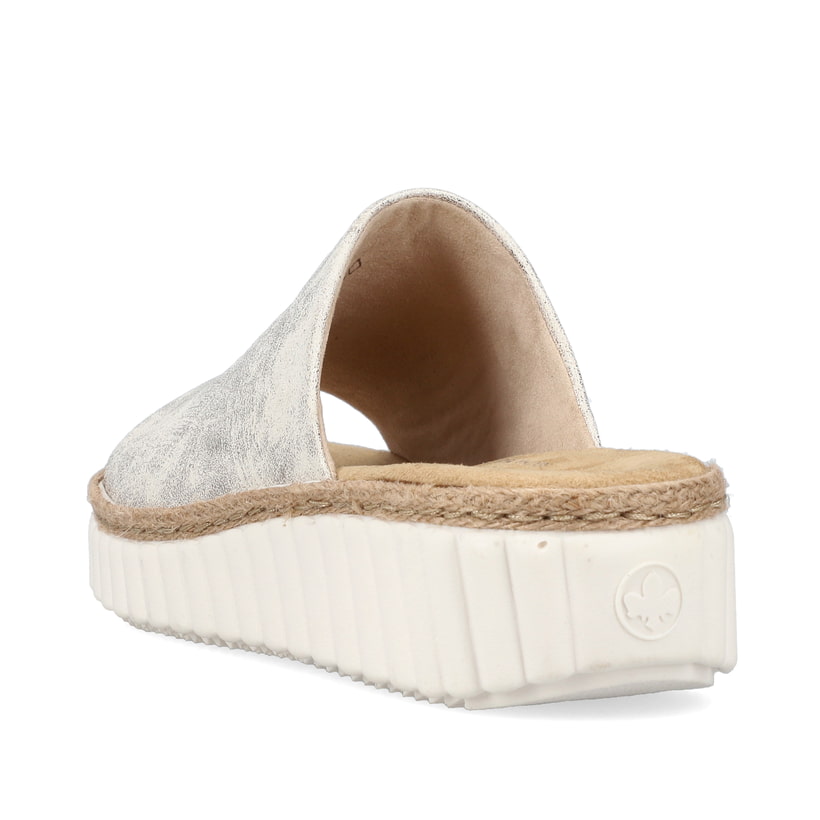 Rieker Artikelnummer 69288-60 Rieker Damen Pantoletten Silber-platin-metallic