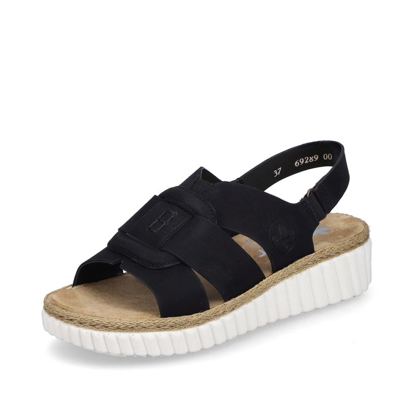 Rieker Artikelnummer 69289-00 Rieker Damen Keilsandaletten Tiefschwarz