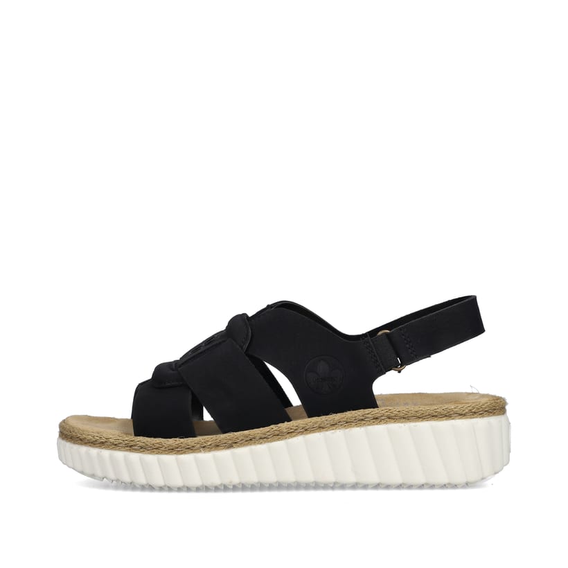 Rieker Artikelnummer 69289-00 Rieker Damen Keilsandaletten tiefschwarz