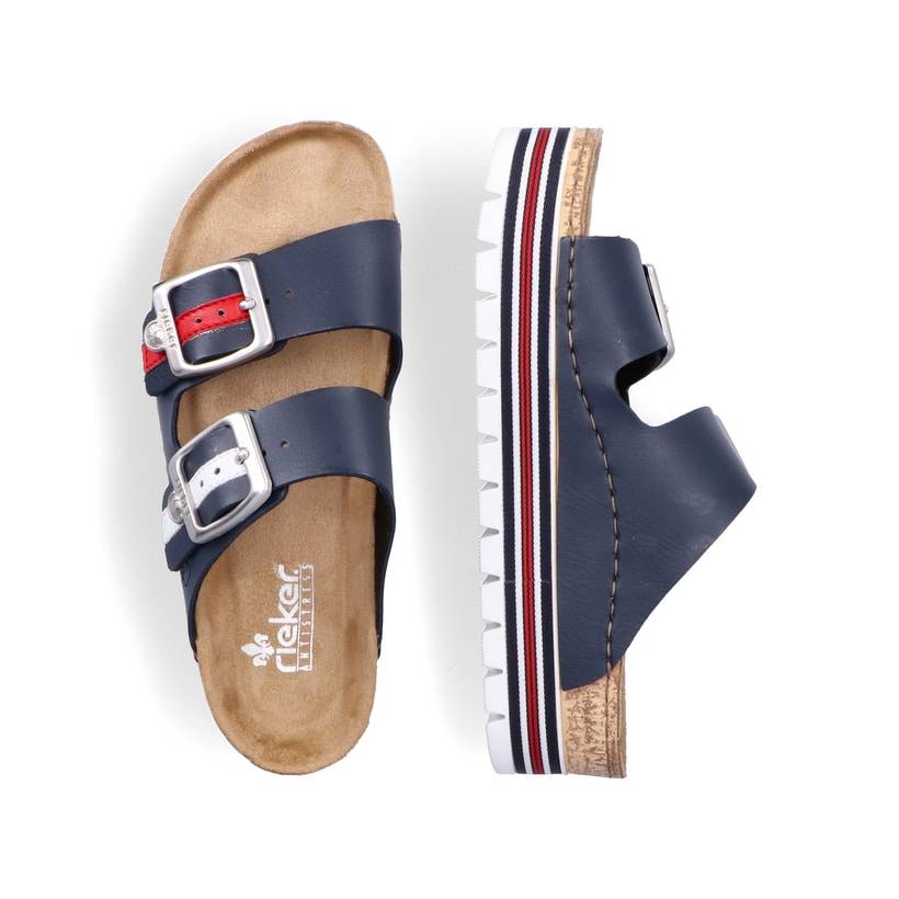 Rieker Artikelnummer 69550-14 Rieker Damen Pantoletten Marineblau