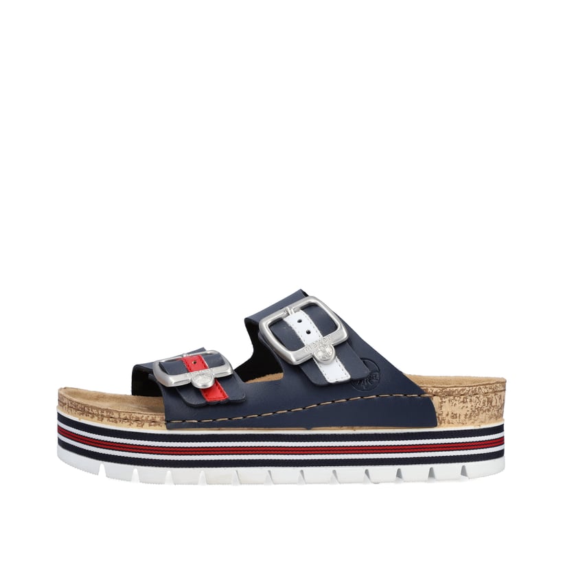 Rieker Artikelnummer 69550-14 Rieker Damen Pantoletten Marineblau