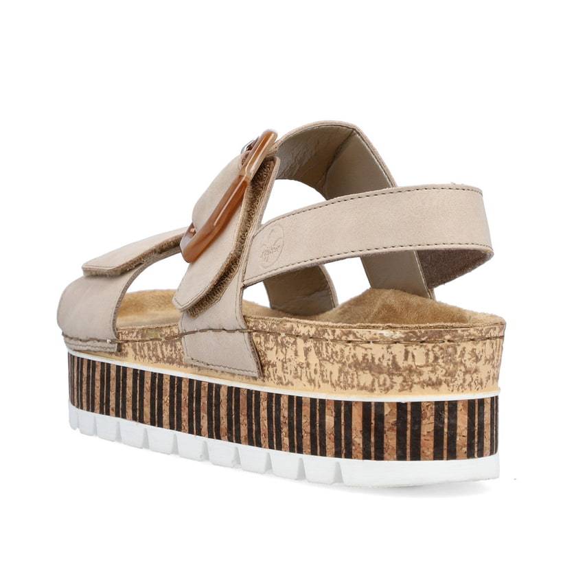 Rieker Artikelnummer 69553-62 Rieker Damen Riemchensandalen Sandbeige
