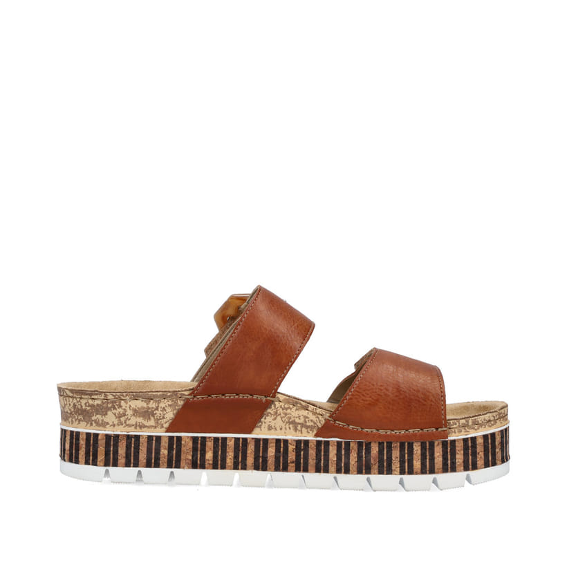 Rieker Artikelnummer 69580-24 Rieker Damen Pantoletten Kastanienbraun