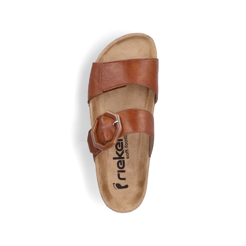 Rieker Artikelnummer 69580-24 Rieker Damen Pantoletten Kastanienbraun