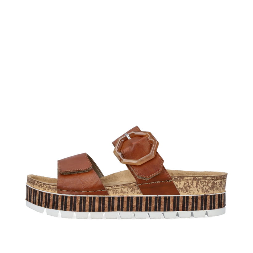 Rieker Artikelnummer 69580-24 Rieker Damen Pantoletten kastanienbraun