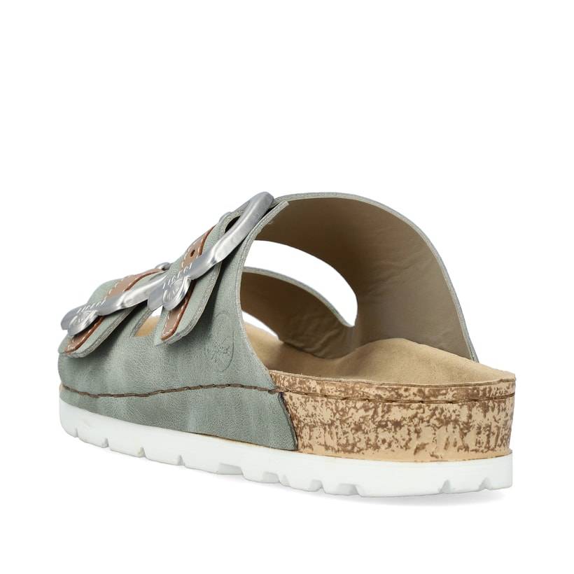 Rieker Artikelnummer 69850-52 Rieker Damen Pantoletten Khakigrün