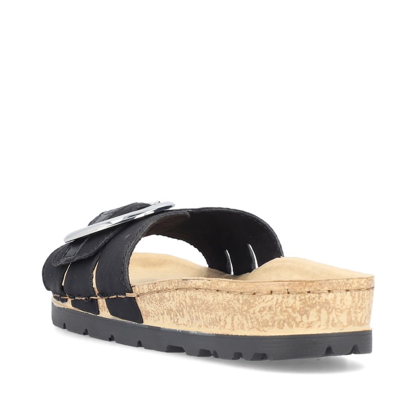 Rieker Artikelnummer 69880-00 Rieker Damen Pantoletten Nachtschwarz