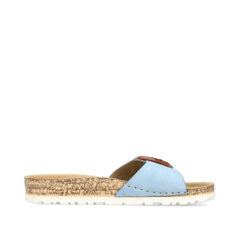 Rieker Artikelnummer 69887-10 Rieker Damen Pantoletten Himmelblau