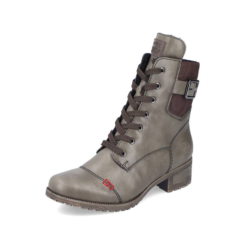 Rieker Artikelnummer 70345-54 Rieker Damen Schnürstiefel Armeegrün