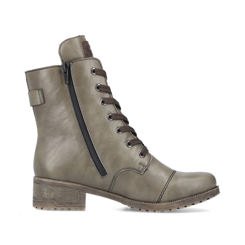 Rieker Artikelnummer 70345-54 Rieker Damen Schnürstiefel Armeegrün