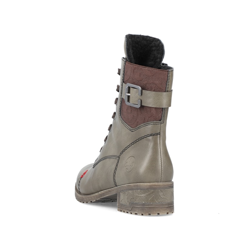 Rieker Artikelnummer 70345-54 Rieker Damen Schnürstiefel Armeegrün