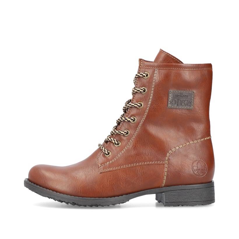 Rieker Artikelnummer 70810-24 Rieker Damen Schnürstiefel fuchsbraun