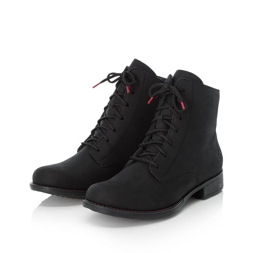 Rieker Artikelnummer 70821-00 Rieker Damen Schnürstiefel Graphitschwarz